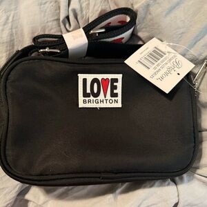 Brighton Black Camera Bag with Love Patch